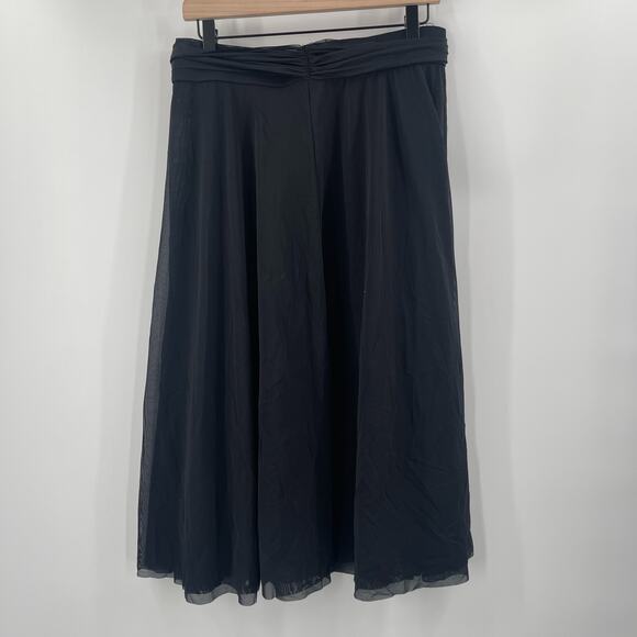 CARMEN MARC VALVO Swim Skirt Large Beach Cover-Up Sheer Slits Pull On Tie Waist - Picture 3 of 16